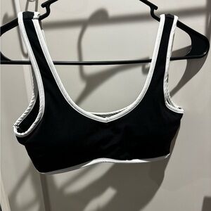 Black and White sports Bra